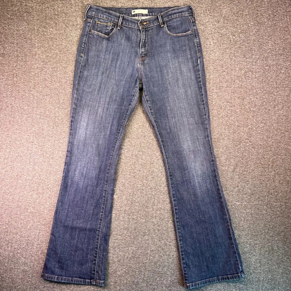 Levis 515 Jeans Womens Size 12 Long Dark Wash‎ Bootcut Stretch Denim Embellished